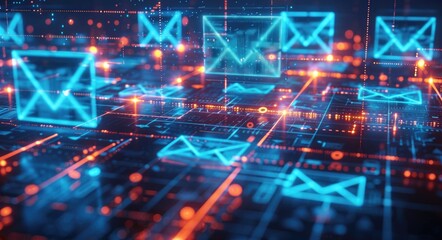 Communications Infrastructure. Platform as a Service - CPaaS - 3D Illustration of Network and Cyberspace