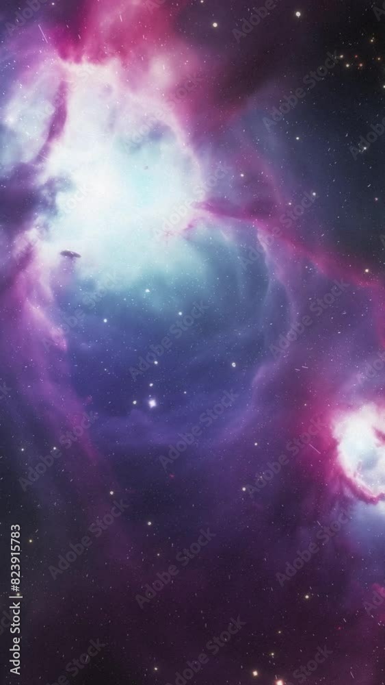 Canvas Prints cosmos and galaxy. vertical video.