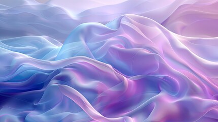 Fototapeta premium Abstract fabric background with soft, gradient waves in a soothing blue and purple palette, creating a calm and serene atmosphere