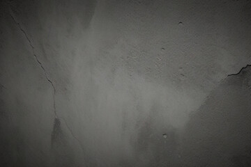 Vieux mur texture ciment fond gris noir foncé conception de couleur grise abstraite sont clairs avec fond dégradé blanc.	