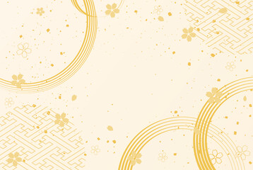 正月の背景イラスト。和柄をあしらった美しい背景