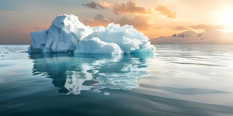 The Impact of Climate Change: Melting Icebergs, Rising Sea Levels, and Extreme Weather Events Globally. Concept Climate Change Effects, Melting Icebergs, Rising Sea Levels, Extreme Weather Events