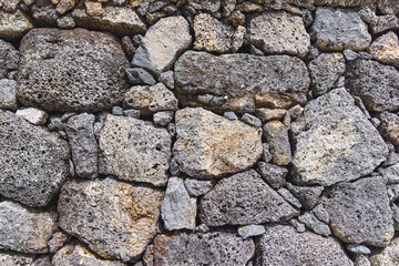 Stone wall on Terceira Island, Azores.