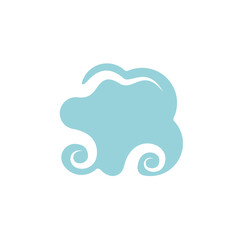 Cloud vector. Japanese style cloud vector icon. Cloud storage. Blue cloud vector. Vector illustration.