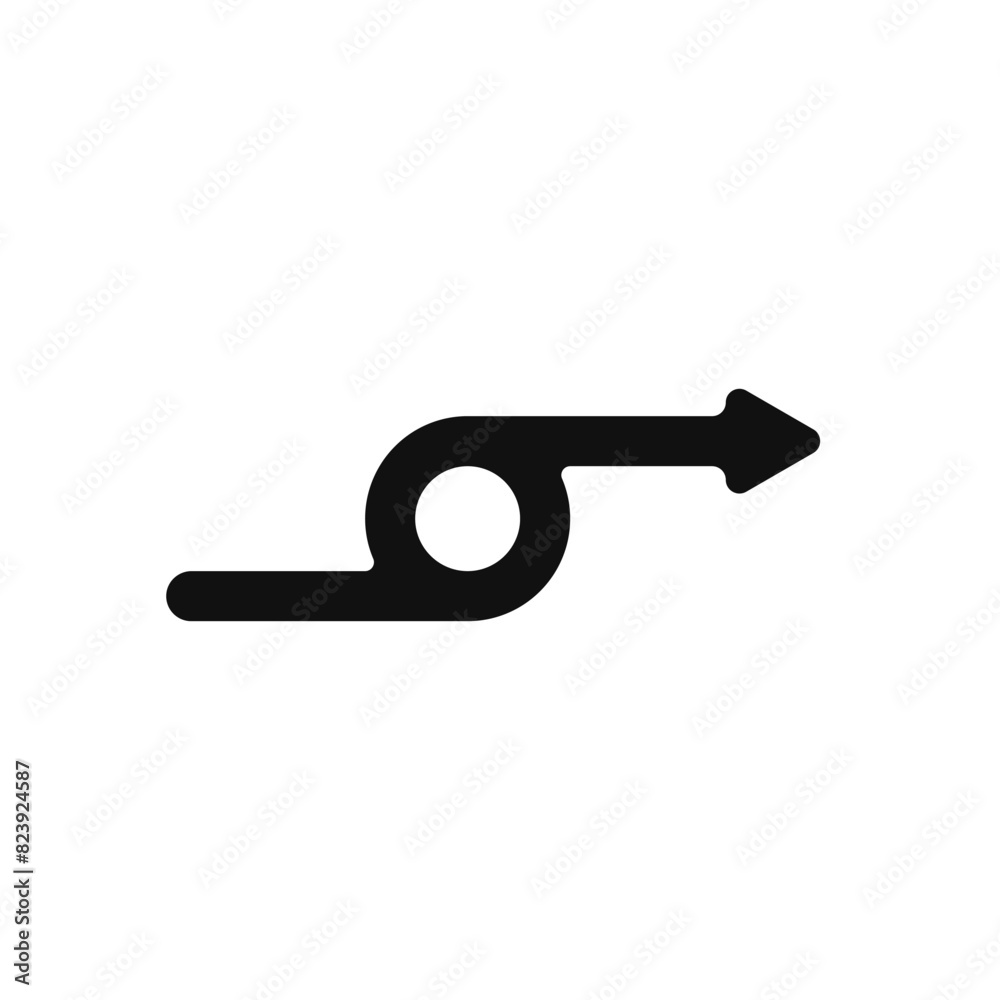 Poster black arrow vector. twisted right arrow icon. direction arrow vector icon. direction indicator arrow