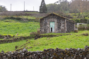 A stone hut on Terceira Island, Azores.