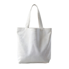 A white canvas bag with a white handle