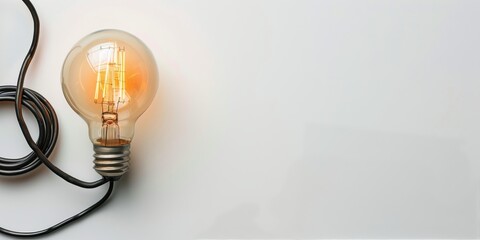 Light Bulb Plugged Into Wall