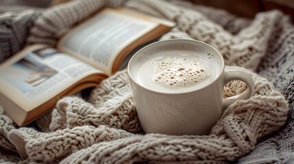 Cozy Night In Capture a mug of warm milk with a knitted