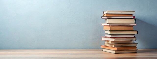stack of books with copy space