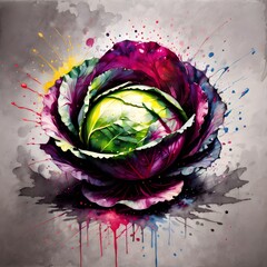 red cabbage in water