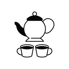 Ornate Tea Set vector icon