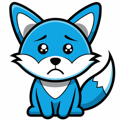 Arctic Fox cries icon vector illustration 