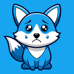 Arctic Fox cries icon vector illustration 