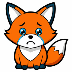 Arctic Fox cries icon vector illustration 