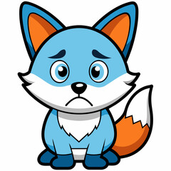 Arctic Fox cries icon vector illustration 