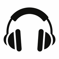 Headphone icon vector silhouette 