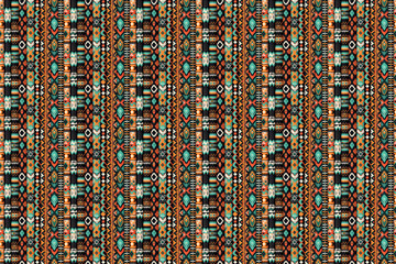 Colorful Geometric Tribal Pattern
