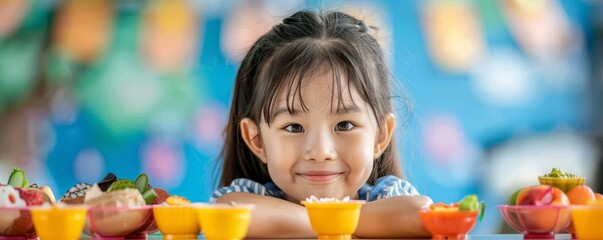 Asian children at AAPI Heritage Month craft workshop creating traditional items in classroom with available wall space