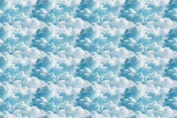 Fototapeta premium Pattern of Fluffy White Clouds