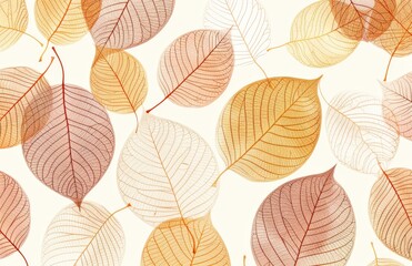 Obraz premium Detailed view of a pattern formed by leaves, centered on a white background