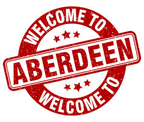 Welcome to Aberdeen stamp. Aberdeen round sign