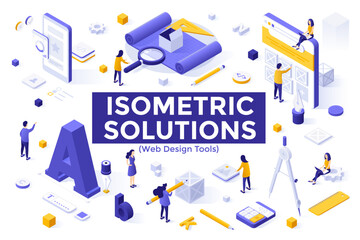 Isometric Business Scene Vector