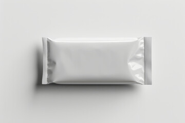 Overhead flat lay view of energy protein bar or chocolate bar snack packaging template design