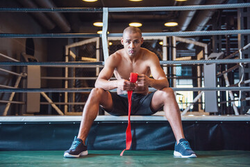 Handsome young boxer