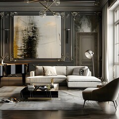 Interior design A beautifully designed modern living