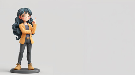 Naklejka premium 3D Businesswoman Presenting