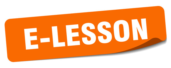 e-lesson sticker. e-lesson label