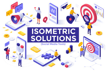 Isometric Business Scene Vector