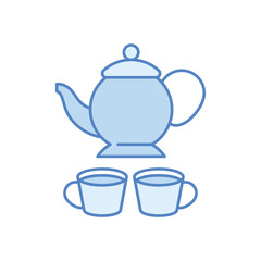 Ornate Tea Set vector icon