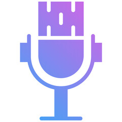 microphone gradient fill icon