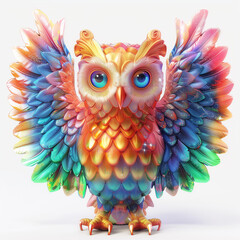 Rainbow Winged Sage: Sparkling Owl of Wisdom