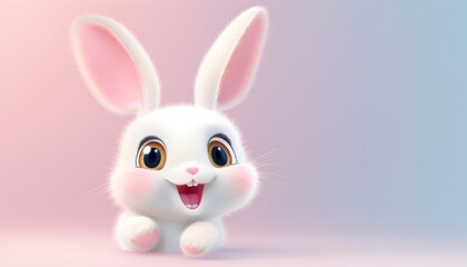 Sweet 3D Rabbit: Adorable Bunny Character for Illustrations, Sweet 3D Rabbit: Adorable Bunny Character for Illustrations