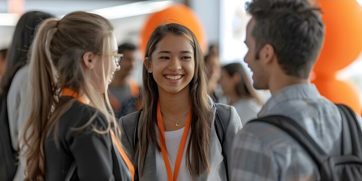 Networking Event for Students with Career Professionals in the Networking Field. Concept Networking Event, Students, Career Professionals, Networking Field, Career Development