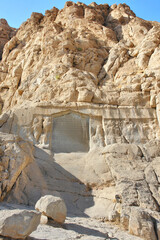 The Behistun Inscription Bas relief of Mithridates II of Parthia and bas relief of Gotarzes II of Parthia and Sheikh Ali khan Zangeneh text endowment, 