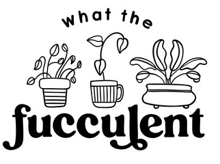 What the fucculent funny plant illustration