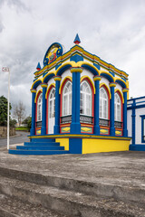 Fototapeta premium Temple of the Holy Spirit, known as an Imperio, in Praia da Vitoria.