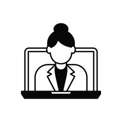 Online Teacher vector icon