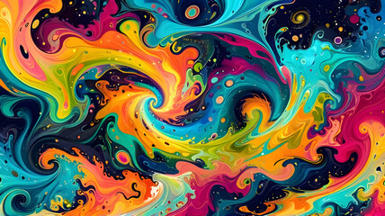 Abstract colorful texture with fractals
