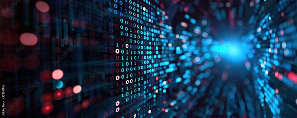 Poster digital background perfect for tech processes, neural networks, artificial intelligence, data transf