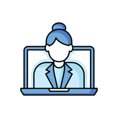 Online Teacher vector icon