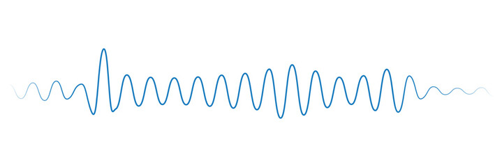 Sound and audio waves. Monochrome soundwave lines. Soundwaves rhythm symbol. Volume audio scales lines - stock vector.