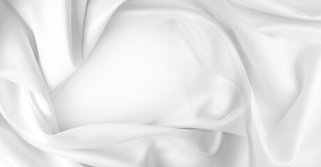 White silk fabric