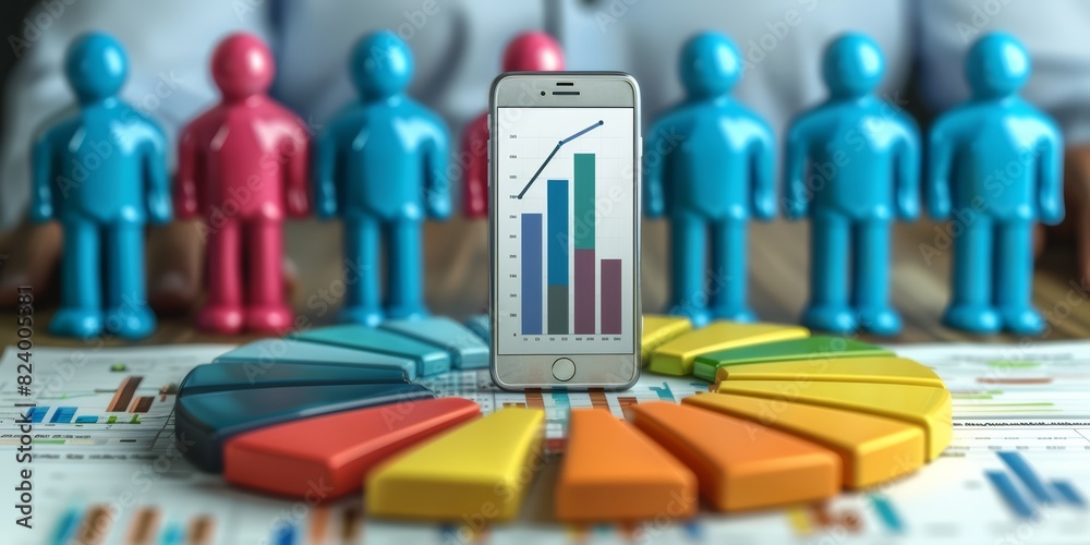 Poster Mobile Data Analytics: Visualizing Business Statistics with a Smartphone Interface and Colorful Graphs, Generative AI