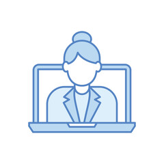 Online Teacher vector icon