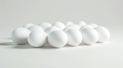 Isolated white easter eggs